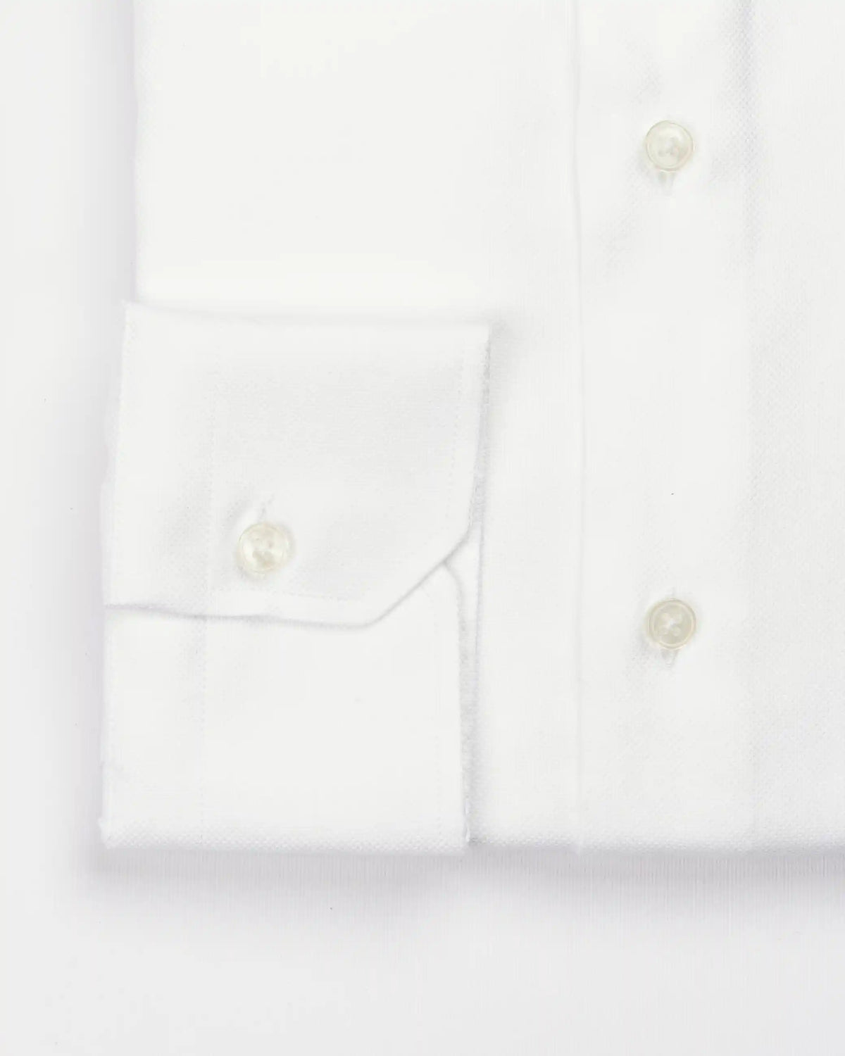 Camicia regular bianca nido d’ape | Collo Francese