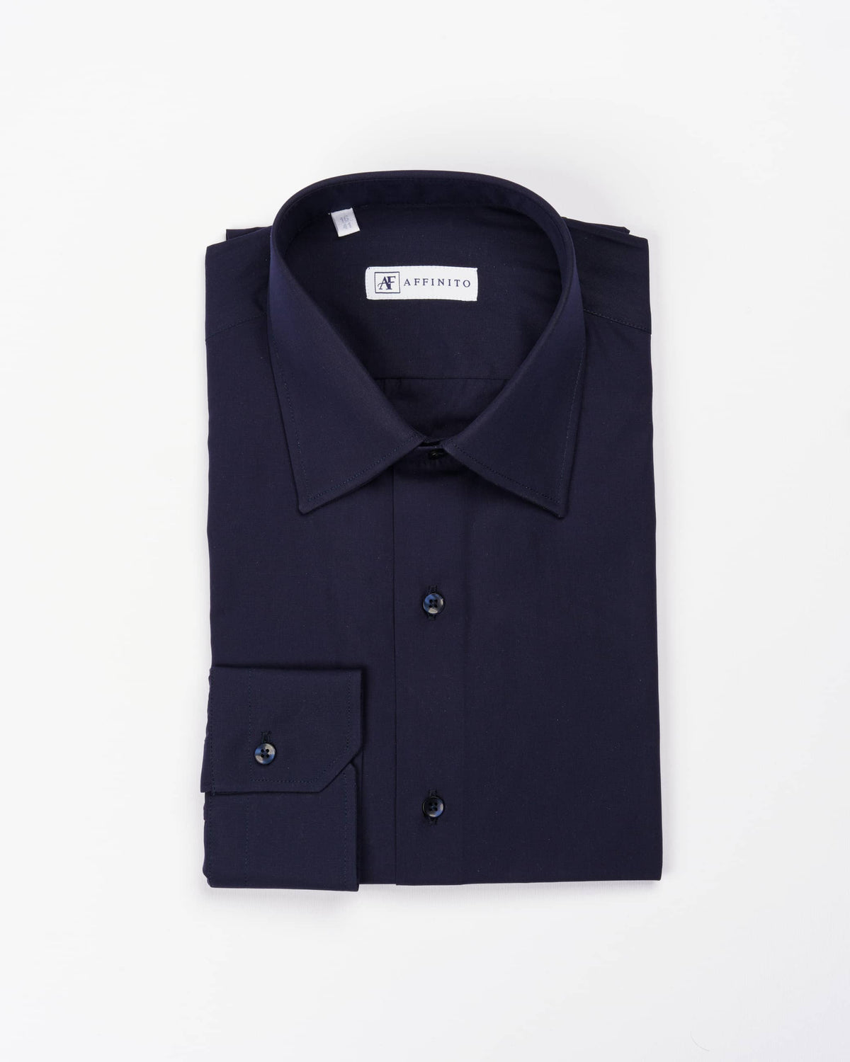 Camicia regular blu in popeline | Collo Italiano
