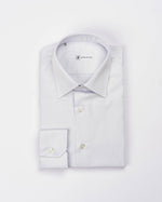 Camicia regular grigia in popeline | Collo Italiano