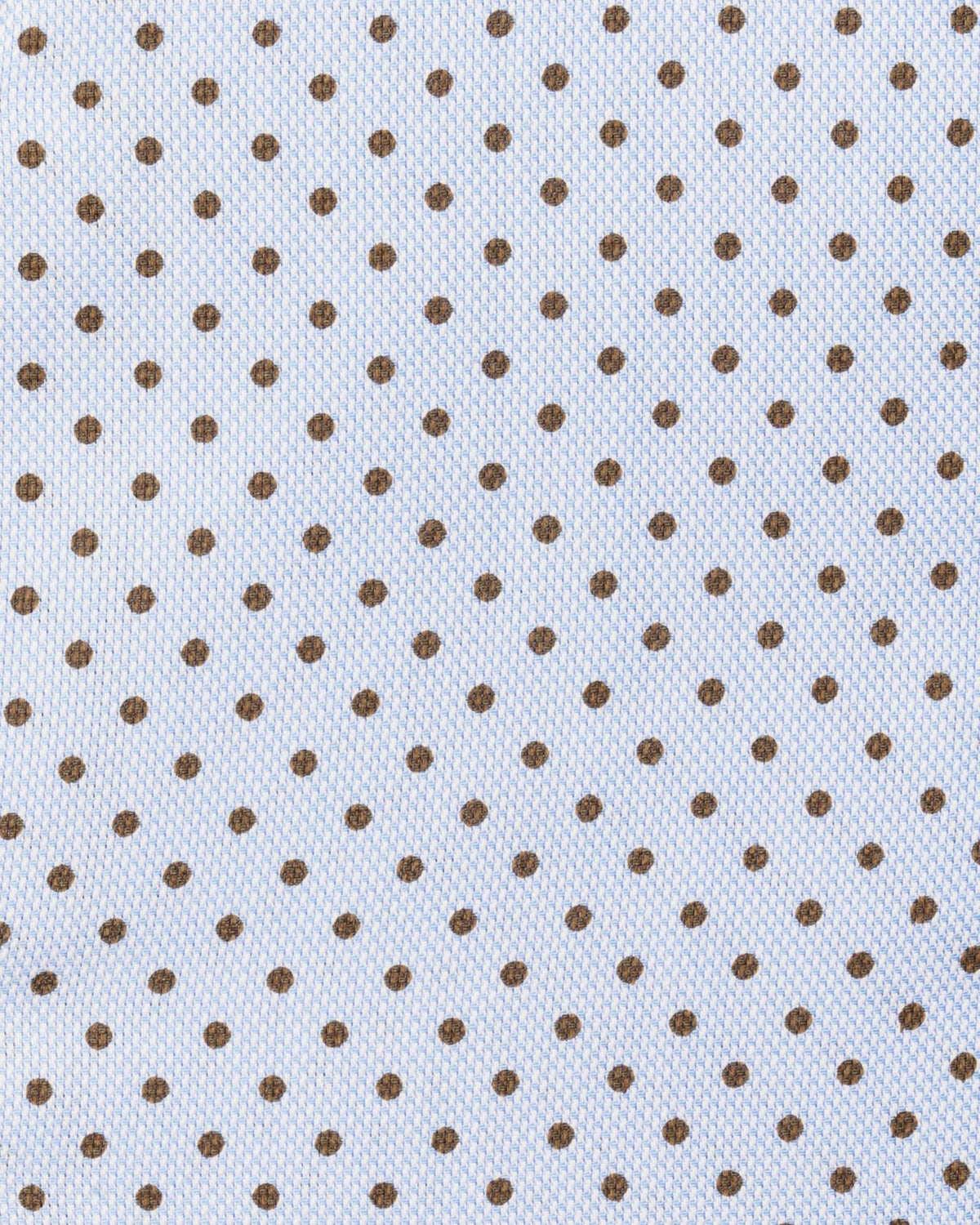Camicia regular pois marroni nido d’ape | Collo Francese