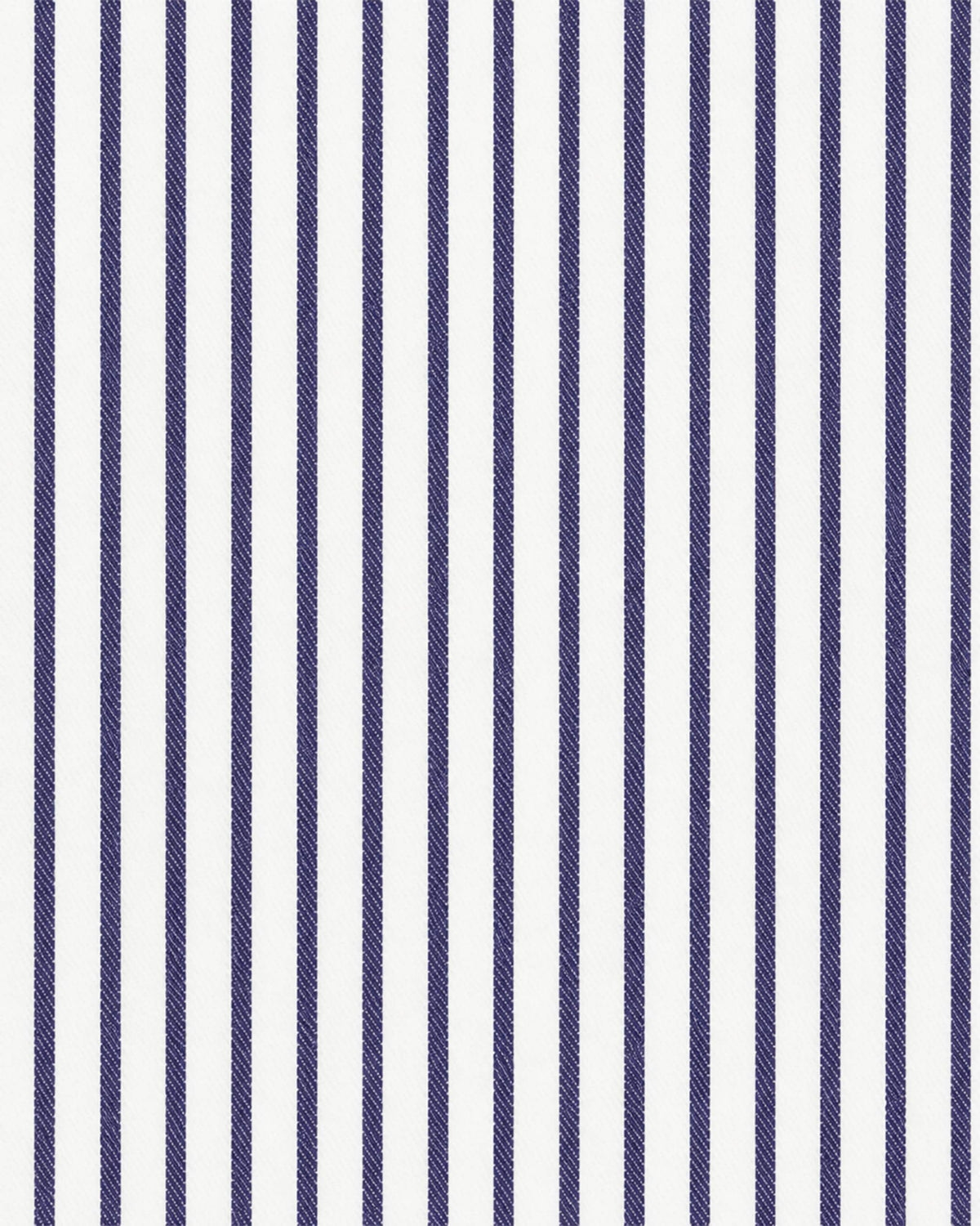 Camicia regular rigata blu in popeline | Collo Francese