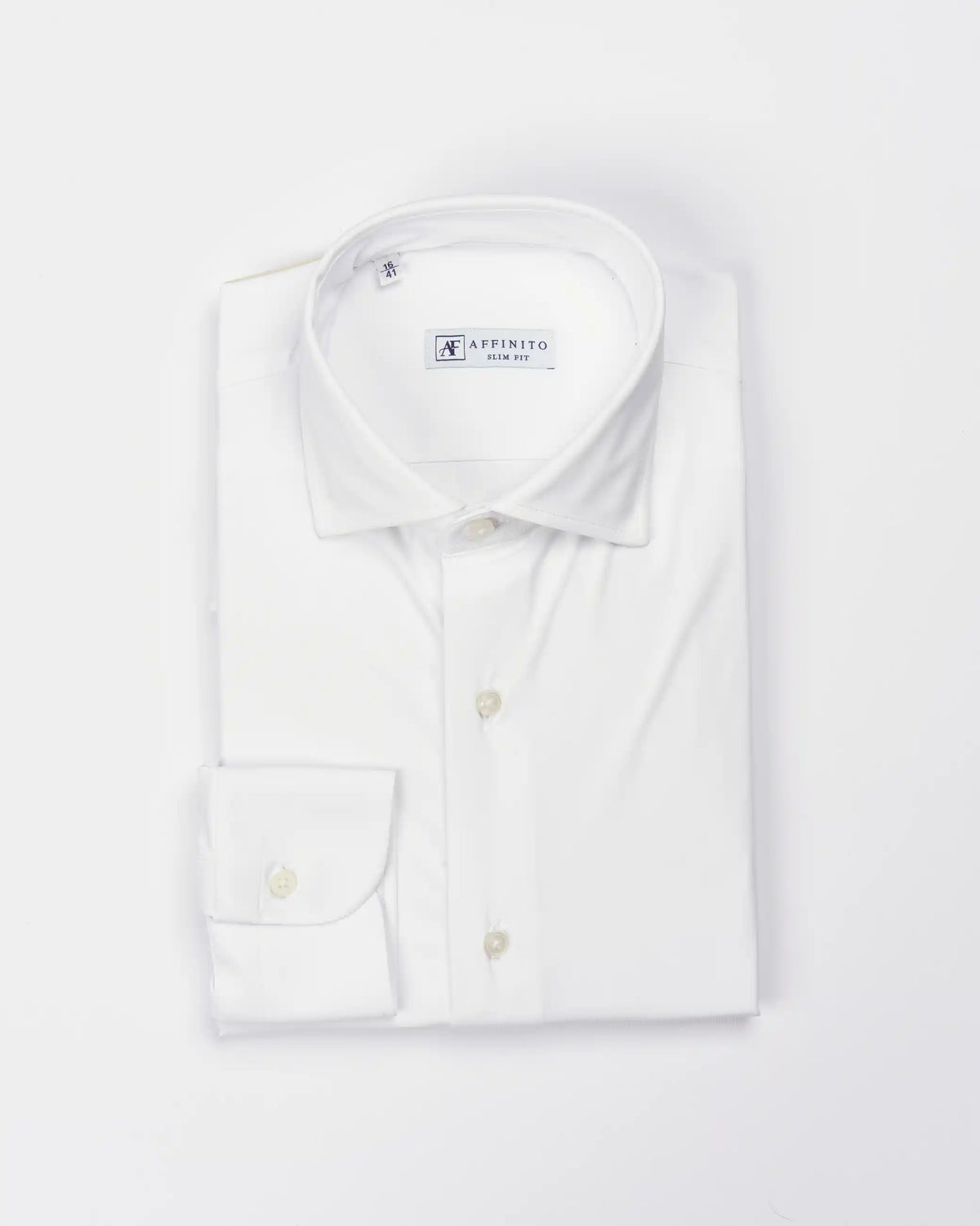 Camicia slim active bianca | Collo Mezzo Francese