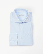 Camicia slim active celeste | Collo Mezzo Francese