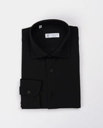 Camicia slim active nera | Collo Mezzo Francese