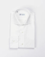 Camicia slim fit bianca in popeline | Collo Francese