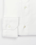 Camicia slim fit bianca nido d’ape | Collo Francese