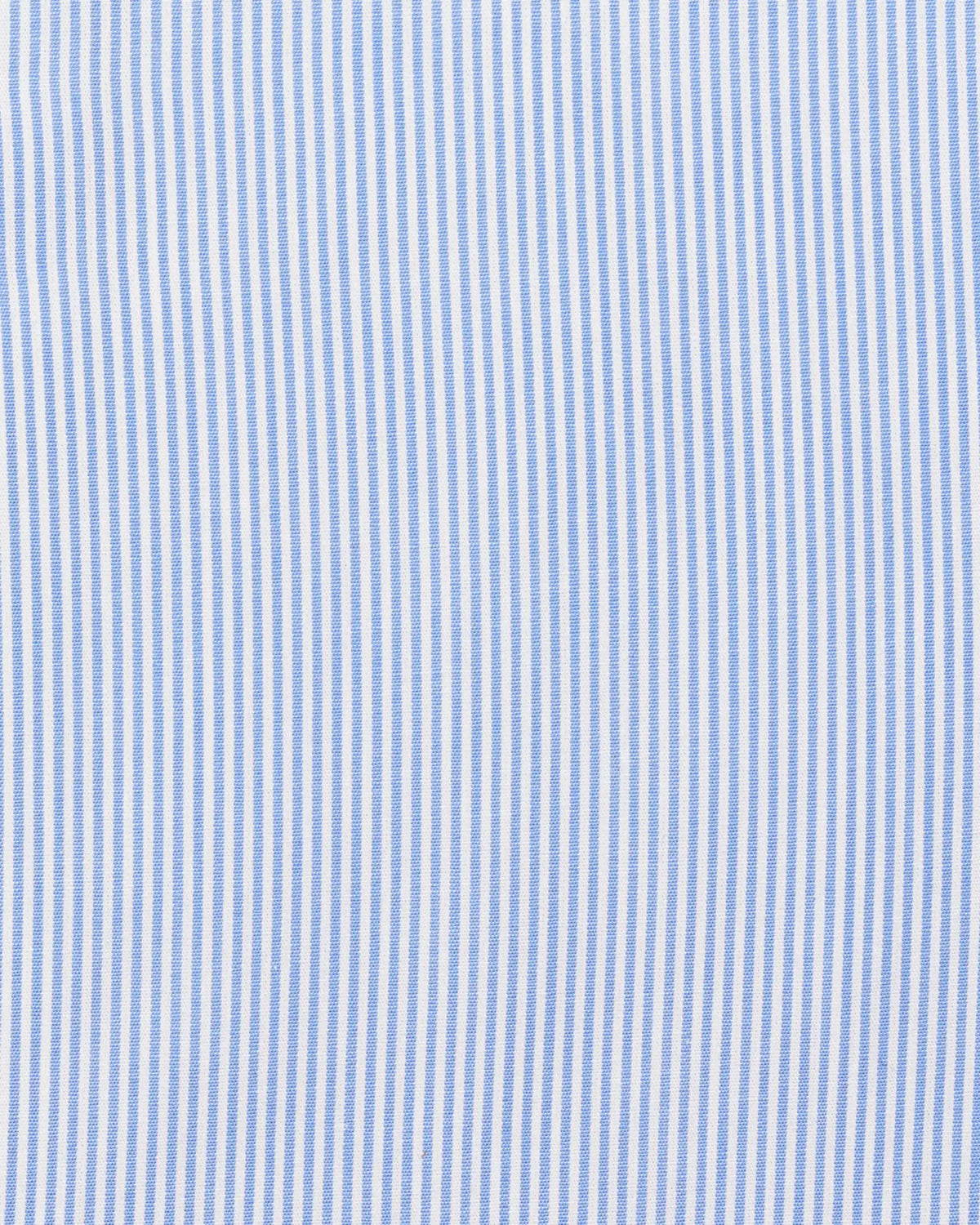 Camicia slim fit millerighe celeste in popeline | Collo Mezzo Francese