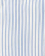 Camicia slim fit rigata celeste in popeline | Collo Mezzo Francese