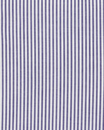 Camicia slim fit rigata blu in popeline | Collo Francese
