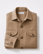 Giacca-camicia in lino | Marrone