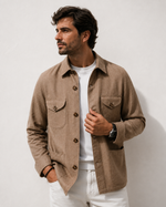 Giacca-camicia in lino | Marrone
