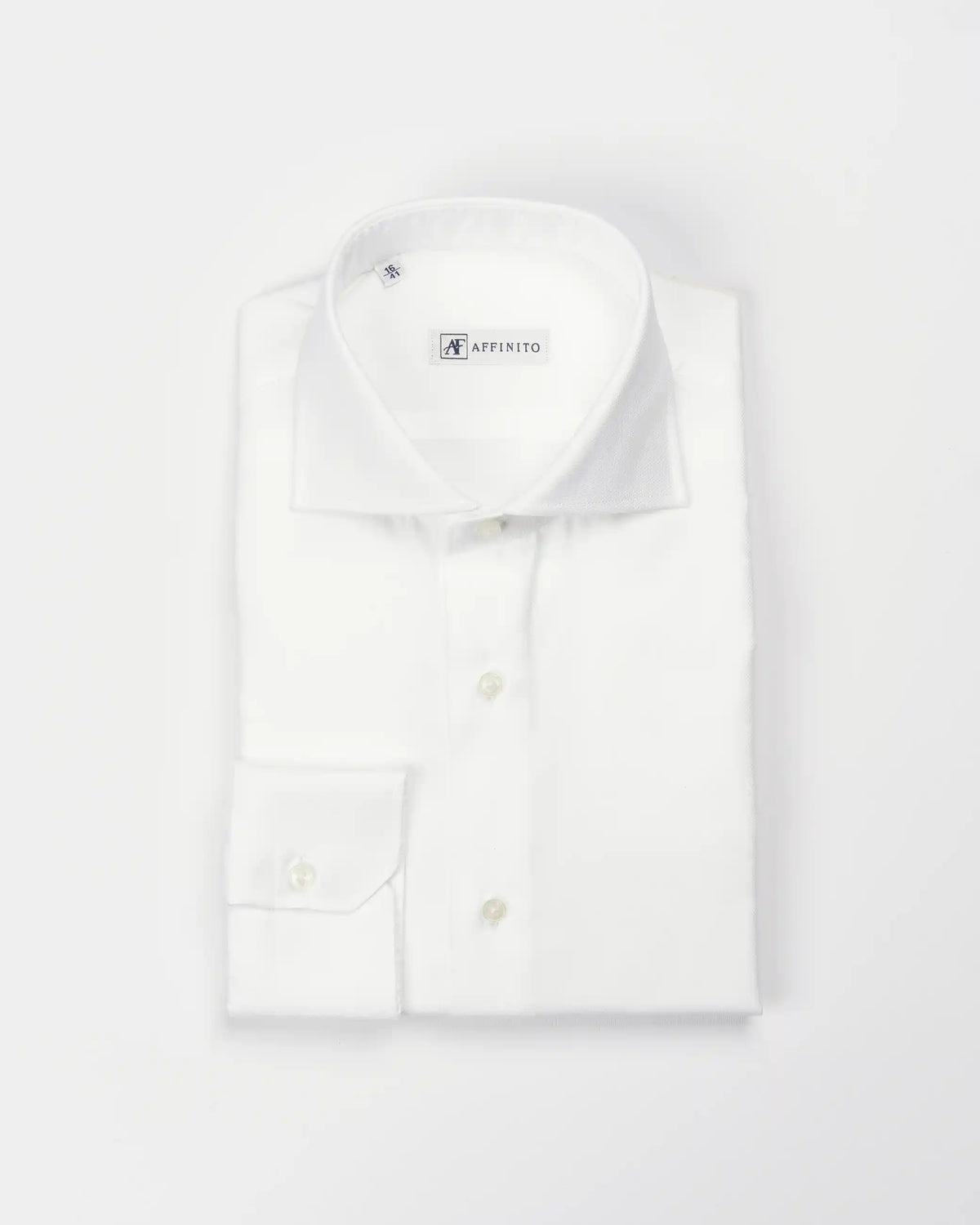 Camicia regular bianca nido d’ape | Collo Francese
