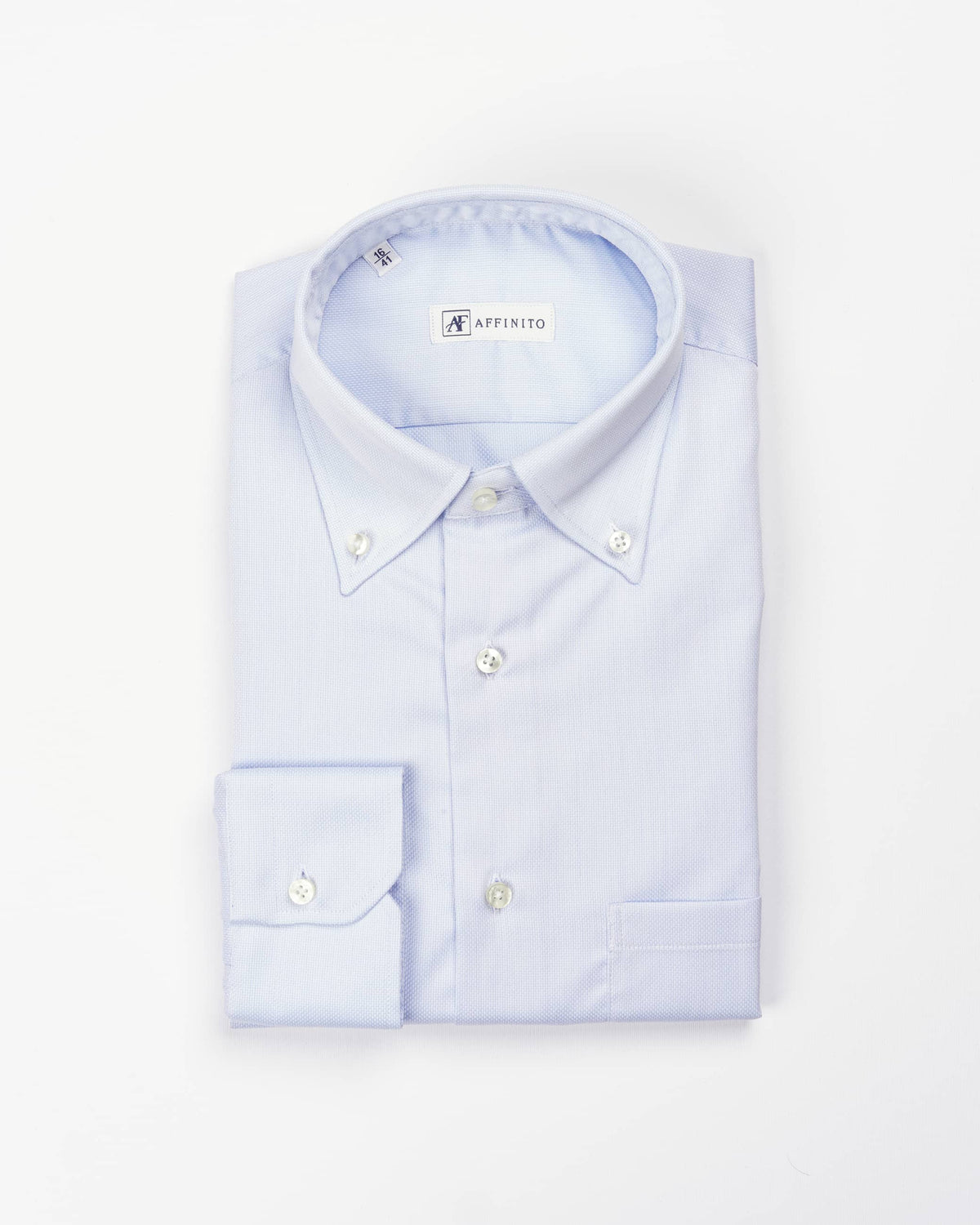 Camicia regular celeste in popeline | Collo Button Down