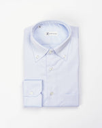 Camicia regular celeste in popeline | Collo Button Down