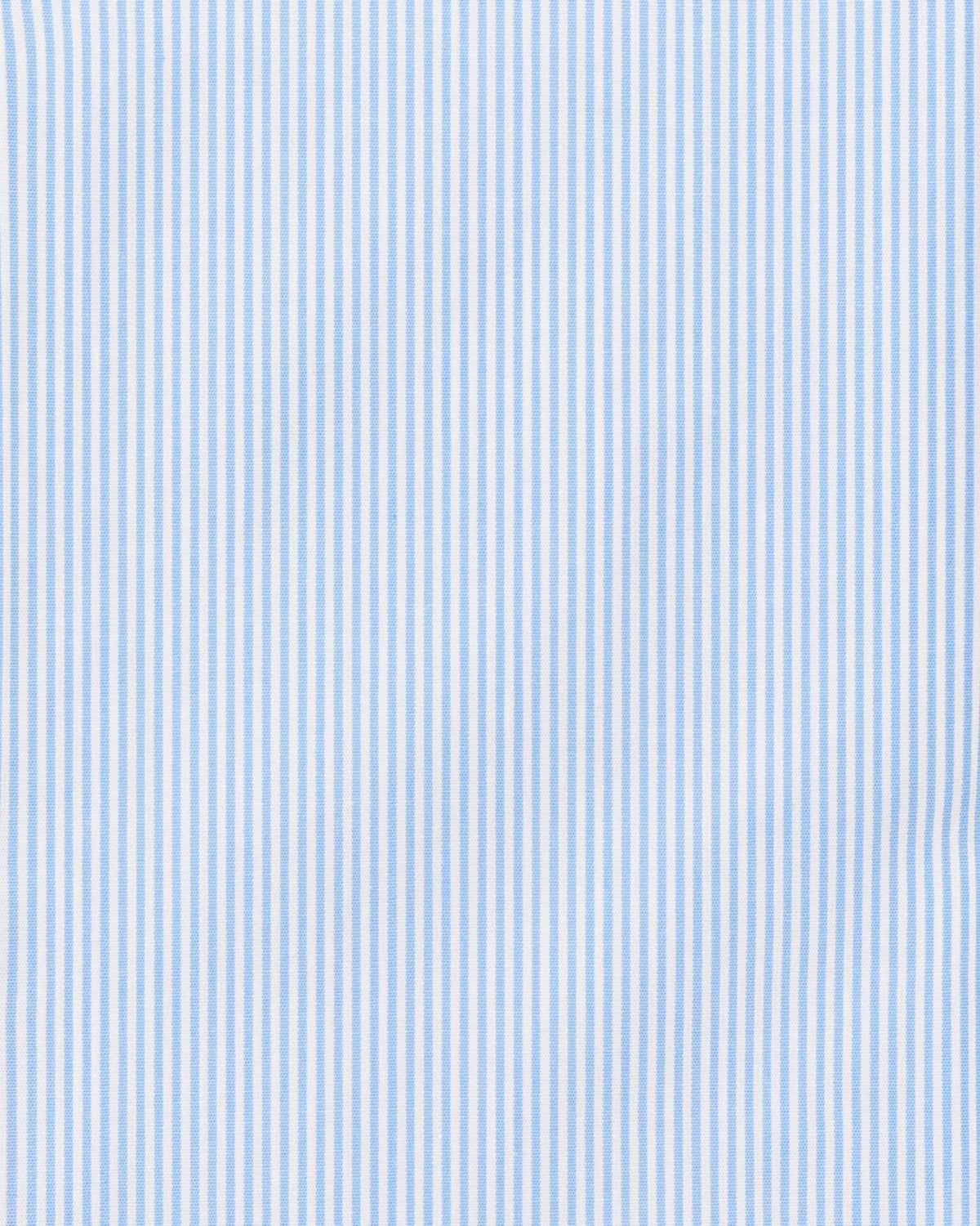 Camicia regular millerighe celeste in popeline | Collo Italiano