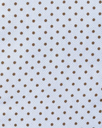 Camicia regular pois marroni nido d’ape | Collo Francese