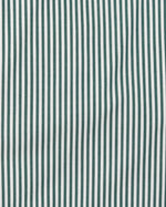 Camicia regular rigata verde in popeline | Collo Francese