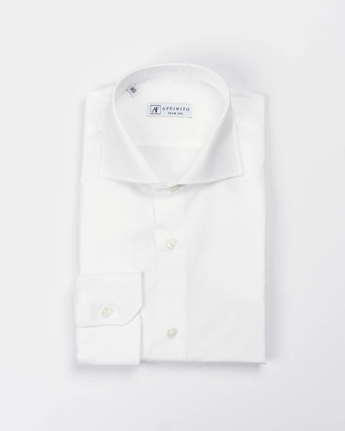 Camicia slim fit bianca in popeline | Collo Francese