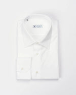 Camicia slim fit bianca in popeline | Collo Italiano