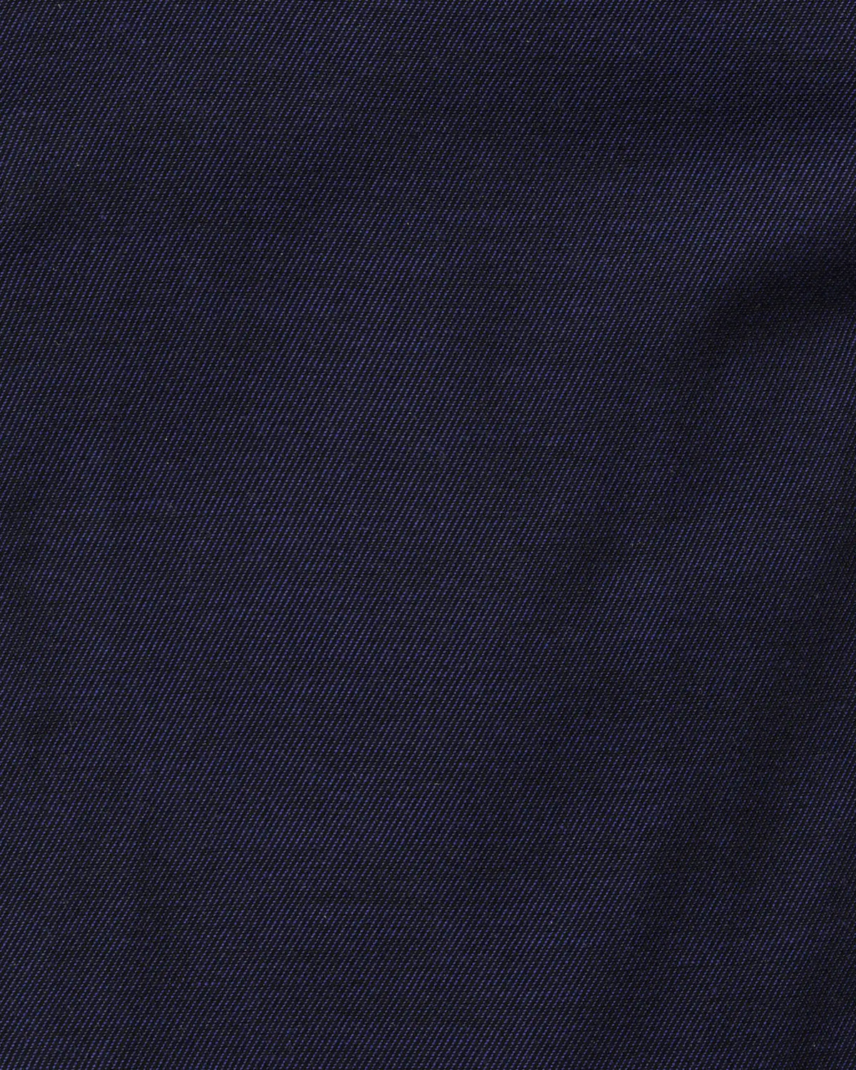 Camicia slim fit blu in twill | Collo Francese