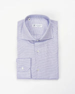 Camicia slim fit microfantasia in oxford | Collo Francese
