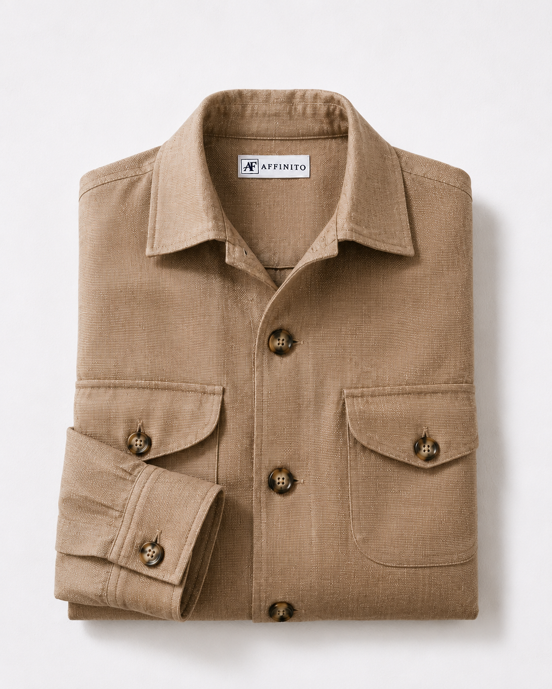 Giacca-camicia in lino | Marrone