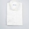 Camicia Piquet Bianca Collo Francese Slim Fit