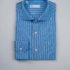 Camicia Righe Blu e Bianche Collo Francese Sartoriale