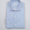 Camicia Fantasia Stella Blu, Collo Francese, Slim Fit