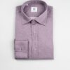 Camicia in flanella color glicine, collo italiano