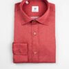 Camicia in flanella rossa, collo italiano