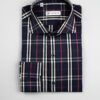 Camicia a quadri, collo francese