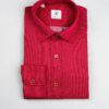 Camicia in flanella fragola, collo italiano