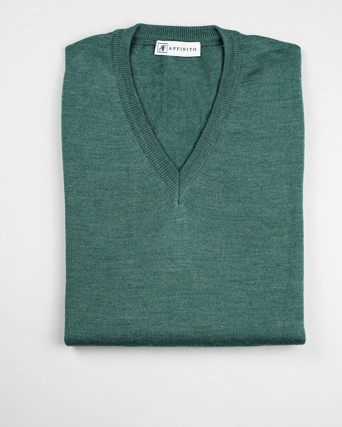 Maglia Merino Scollo a V Verde