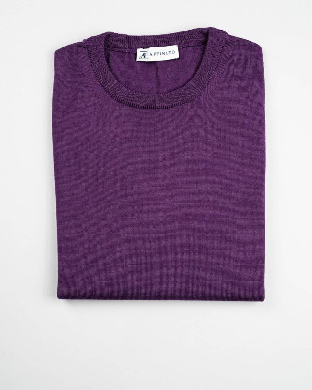 Maglia Merino Girocollo Viola