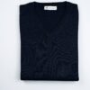 Maglia Merino Scollo V Blu