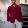 Camicia in Flanella Rossa con Tasche